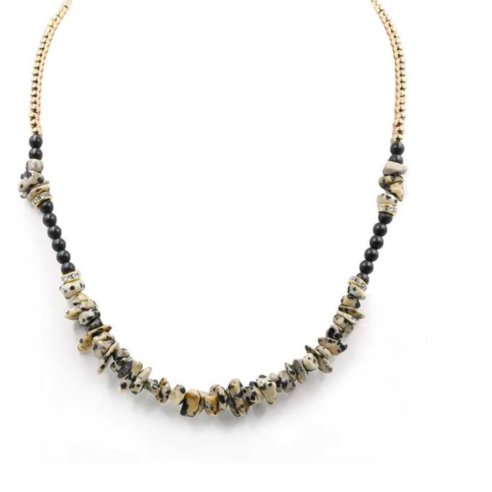 New $40 retail Kinsley Armelle Cluster Collection Speckle Necklace Dalmatian